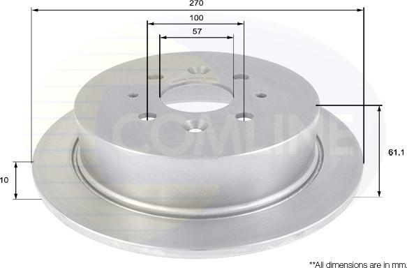 Comline ADC1059 - Тормозной диск autospares.lv