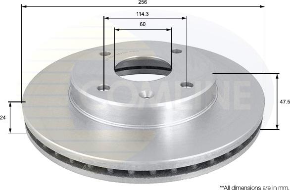 Comline ADC1054V - Тормозной диск autospares.lv