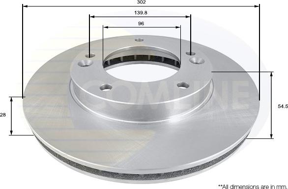 Comline ADC1051V - Тормозной диск autospares.lv