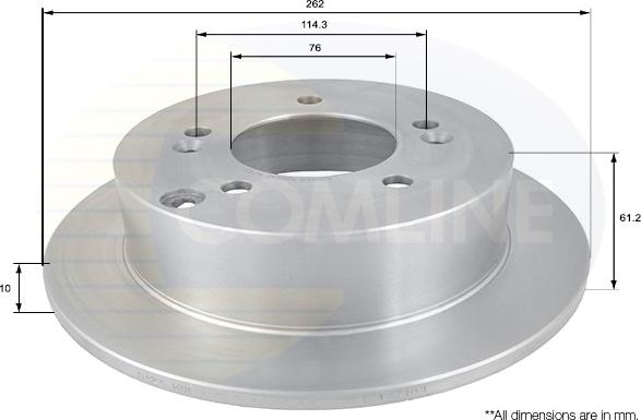 Comline ADC1066 - Тормозной диск autospares.lv