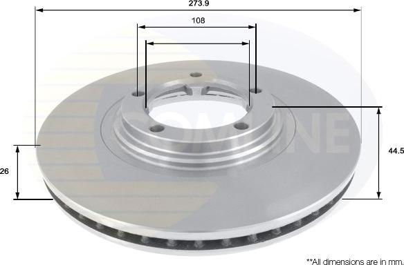 Comline ADC1062V - Тормозной диск autospares.lv