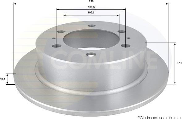 Comline ADC1016 - Тормозной диск autospares.lv