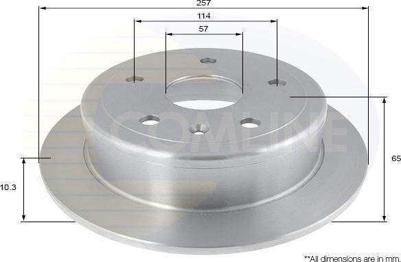 Comline ADC1012 - Тормозной диск autospares.lv