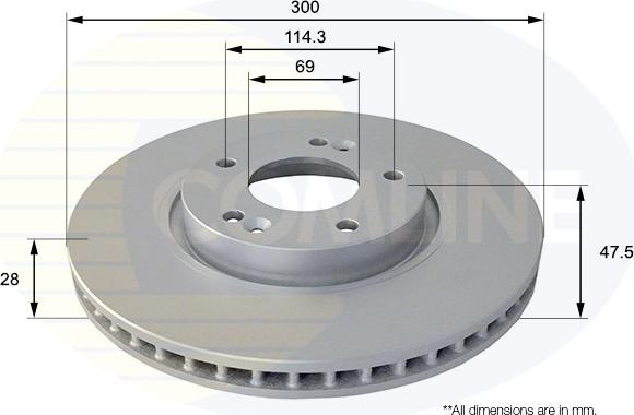 Comline ADC1089V - Тормозной диск autospares.lv