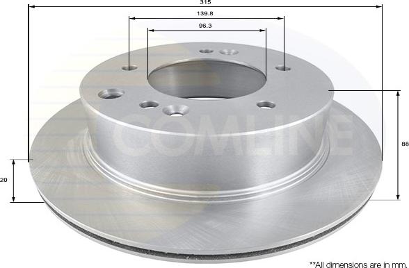 Comline ADC1088V - Тормозной диск autospares.lv