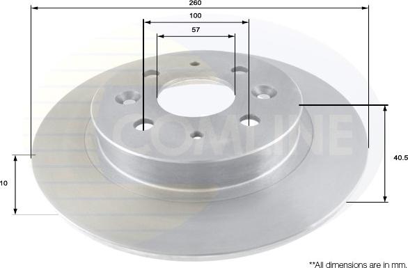 Comline ADC1087 - Тормозной диск autospares.lv