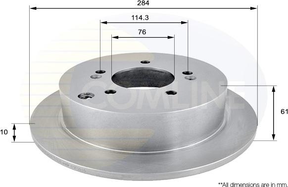 Comline ADC1036 - Тормозной диск autospares.lv