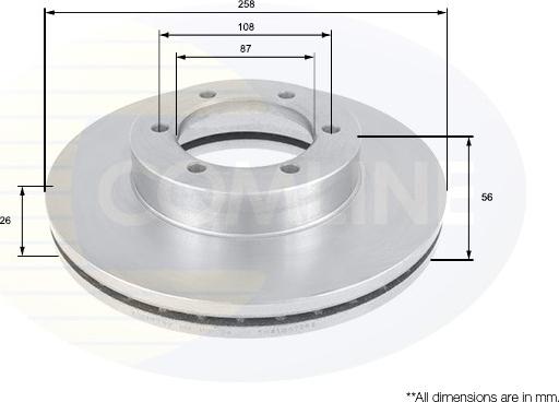 Comline ADC1030V - Тормозной диск autospares.lv