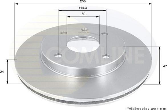 Comline ADC1033V - Тормозной диск autospares.lv