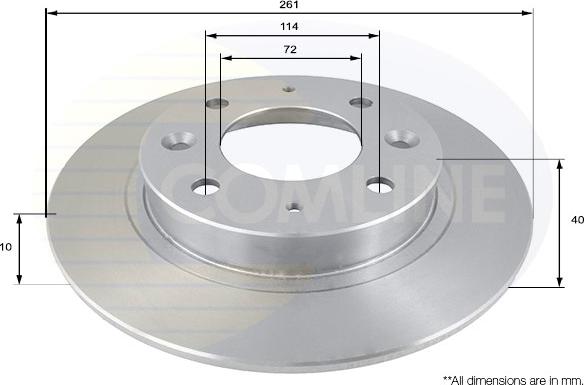 Comline ADC1029 - Тормозной диск autospares.lv