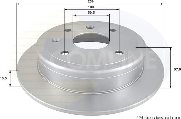 Comline ADC1079 - Тормозной диск autospares.lv