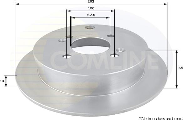 Comline ADC1078 - Тормозной диск autospares.lv