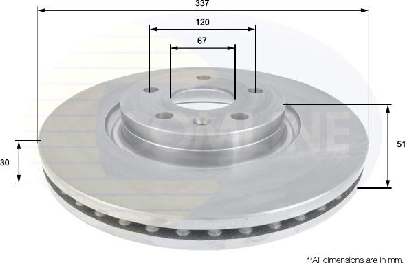 Comline ADC1141V - Тормозной диск autospares.lv