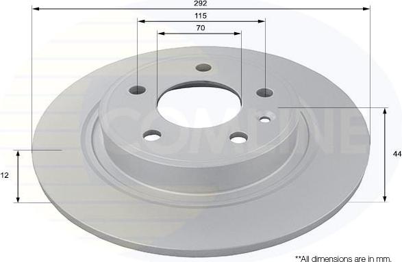 Comline ADC1154 - Тормозной диск autospares.lv