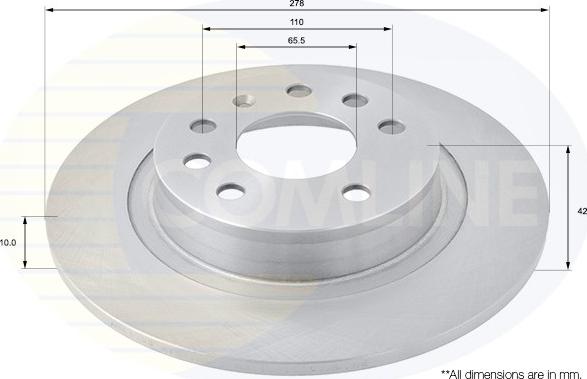 Comline ADC1150 - Тормозной диск autospares.lv