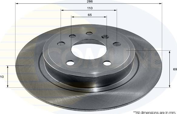 Comline ADC1160 - Тормозной диск autospares.lv