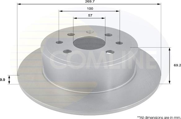 Comline ADC1104 - Тормозной диск autospares.lv