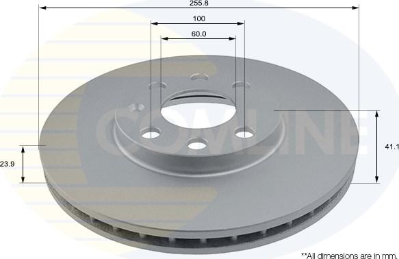 Comline ADC1105V - Тормозной диск autospares.lv