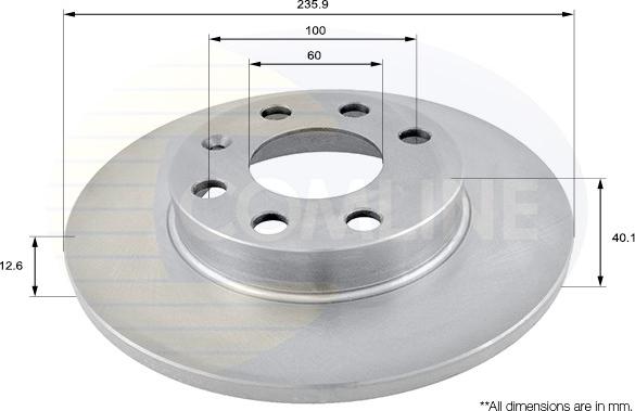 Comline ADC1101 - Тормозной диск autospares.lv