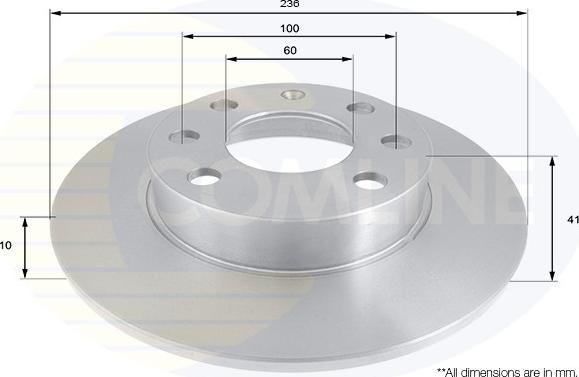 Comline ADC1103 - Тормозной диск autospares.lv