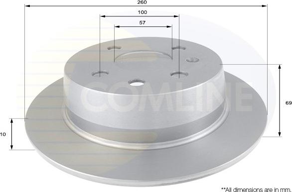 Comline ADC1119 - Тормозной диск autospares.lv