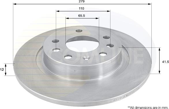 Comline ADC1116 - Тормозной диск autospares.lv