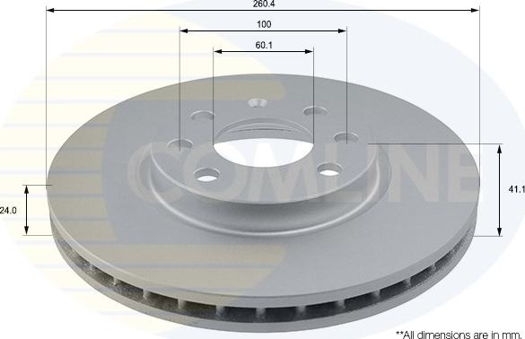 Comline ADC1112V - Тормозной диск autospares.lv