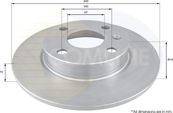 Comline ADC1134 - Тормозной диск autospares.lv