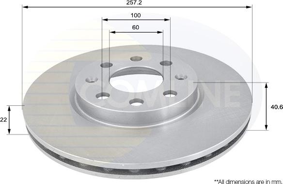 Comline ADC1138V - Тормозной диск autospares.lv