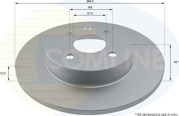 Comline ADC1133 - Тормозной диск autospares.lv