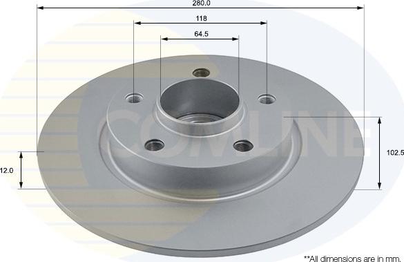 Comline ADC1137 - Тормозной диск autospares.lv