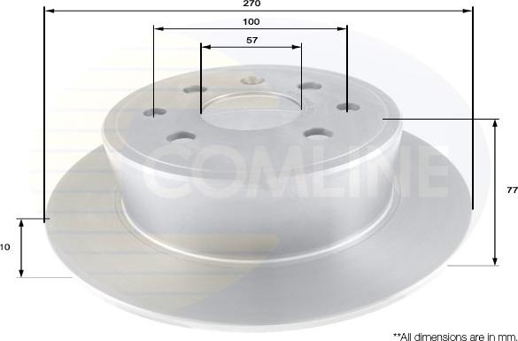 Comline ADC1126 - Тормозной диск autospares.lv