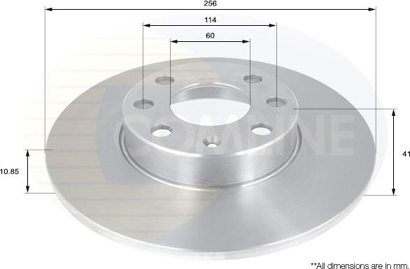 Comline ADC1120 - Тормозной диск autospares.lv