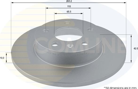 Comline ADC1121 - Тормозной диск autospares.lv