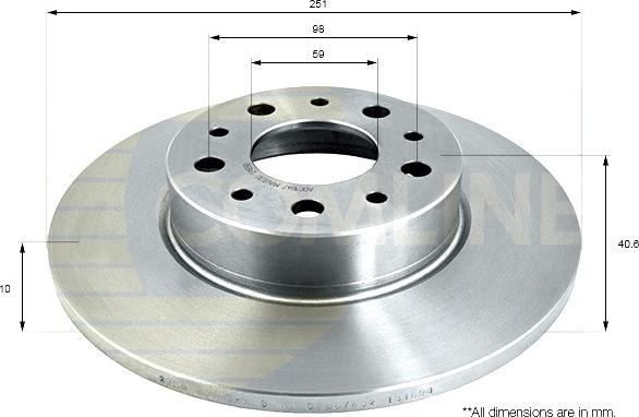 Comline ADC1847 - Тормозной диск autospares.lv