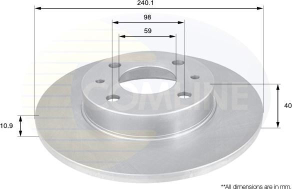 Comline ADC1801 - Тормозной диск autospares.lv