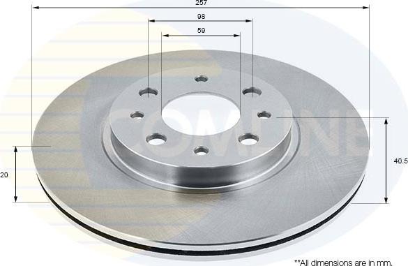 Comline ADC1803V - Тормозной диск autospares.lv