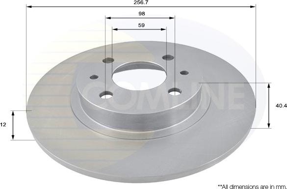 Comline ADC1802 - Тормозной диск autospares.lv