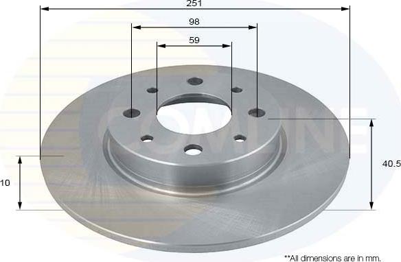 Comline ADC1835 - Тормозной диск autospares.lv