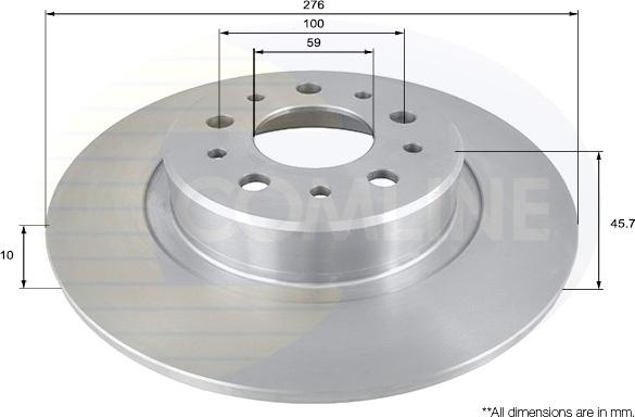 Comline ADC1831 - Тормозной диск autospares.lv