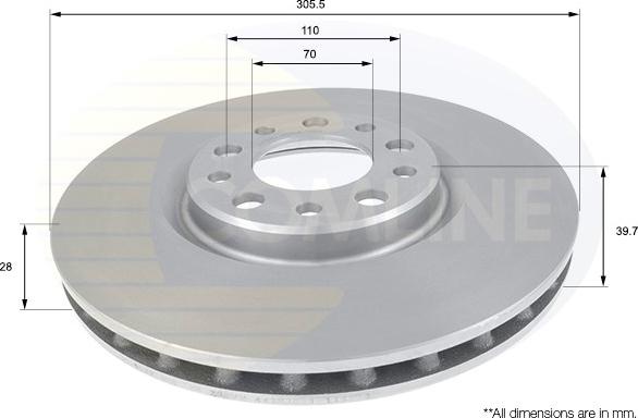 Comline ADC1828V - Тормозной диск autospares.lv