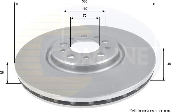 Comline ADC1827V - Тормозной диск autospares.lv