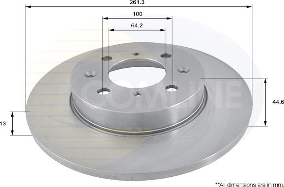 Comline ADC1302 - Тормозной диск autospares.lv