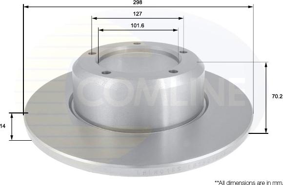 Comline ADC1310 - Тормозной диск autospares.lv