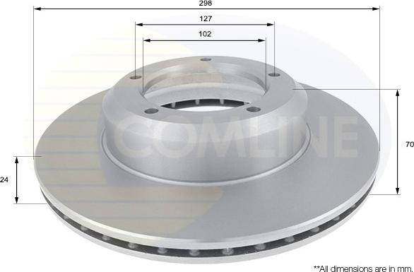 Comline ADC1311V - Тормозной диск autospares.lv