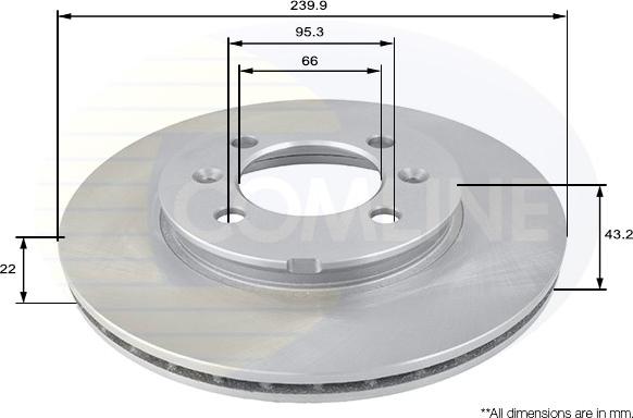 Comline ADC1313V - Тормозной диск autospares.lv