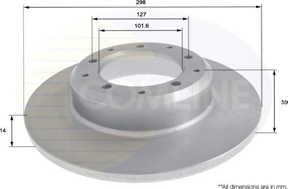 Comline ADC1338 - Тормозной диск autospares.lv