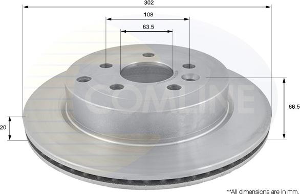 Comline ADC1327V - Тормозной диск autospares.lv