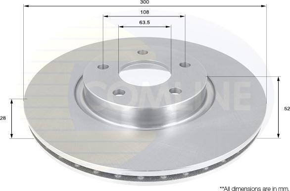 Comline ADC1249V - Тормозной диск autospares.lv