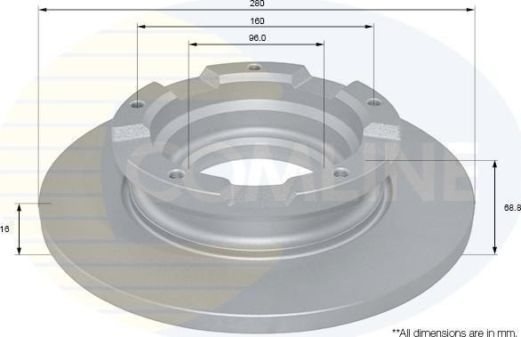 Comline ADC1241 - Тормозной диск autospares.lv